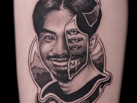 HÌNH XĂM TẢ THỰC TRẮNG ĐEN 