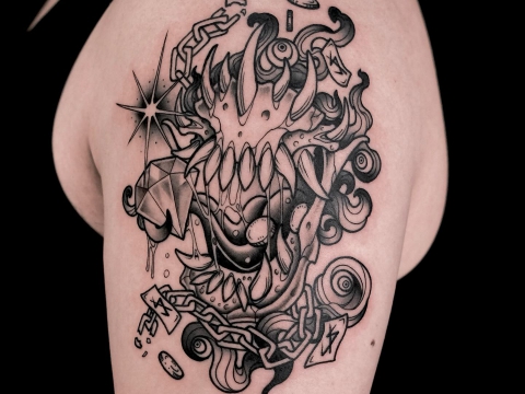 HÌNH XĂM BLACKWORK 