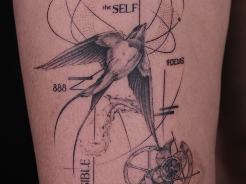 HÌNH XĂM TẢ THỰC TRẮNG ĐEN 