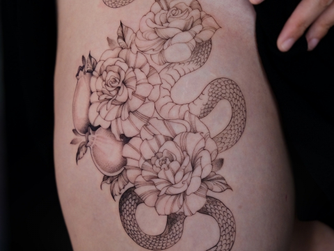 HÌNH XĂM BLACKWORK 