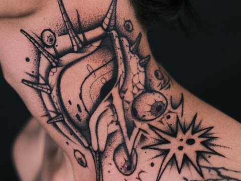 HÌNH XĂM BLACKWORK 