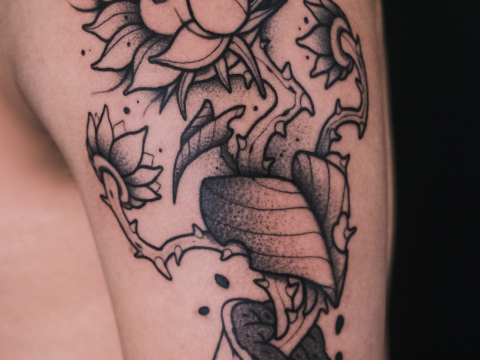 HÌNH XĂM BLACKWORK 