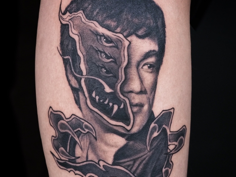 HÌNH XĂM TẢ THỰC TRẮNG ĐEN 